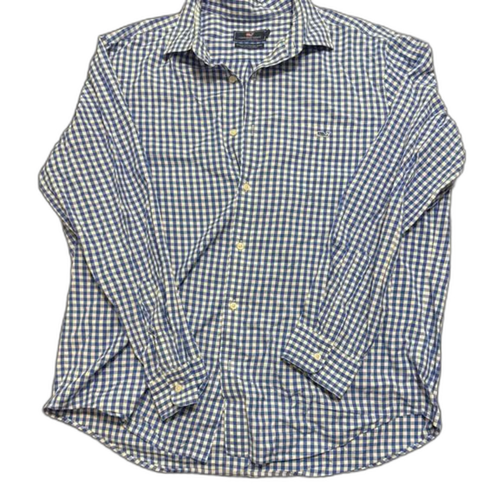 Vineyard Vines Classic Fit Tucker Shirt, Blue Gingham, Men's Large